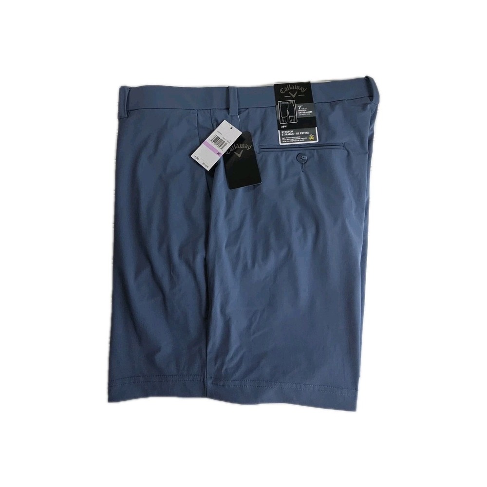 Callaway Mens Golf Shorts VINTAGE INDIGO Blue Stretch 7 Inch Inseam Size 38 NWT